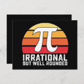 Carte Postale Irrationnel, Mais Bien Arrondi, Les Mathématiques  (Devant / Derrière)