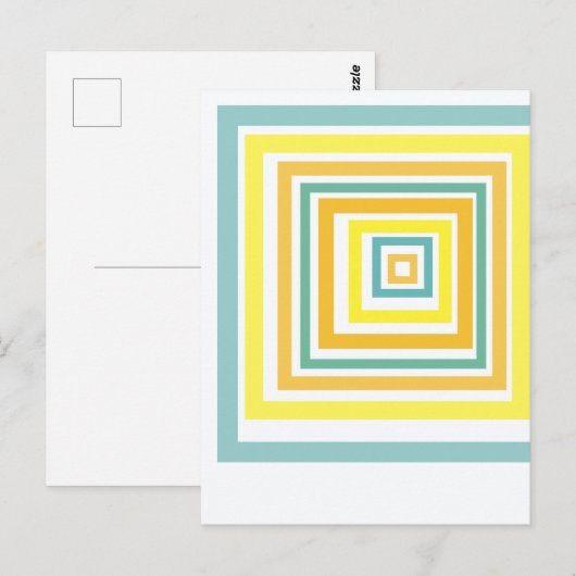 Carte Postale Irregular Squares (Devant / Derrière)