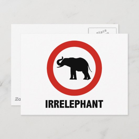 Carte Postale Irrelephant (Devant / Derrière)