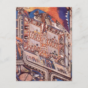 Carte Postale Irren-Anstalt Band-Hain par Adolf Wölfli (1910)