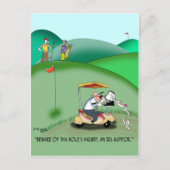 Carte Postale IRS Auditor dans un piège de sable de golf (Devant)