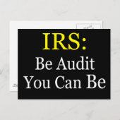 Carte Postale IRS : Soyez Audit Vous Pouvez Être (Devant / Derrière)