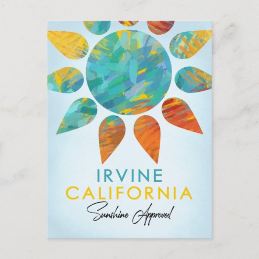 Carte Postale Irvine California Sunshine Travel (Devant)