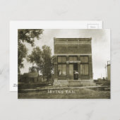 CARTE POSTALE IRVING KANSAS POST OFFICE PHOTO MARSHALL COUNT KS (Devant / Derrière)