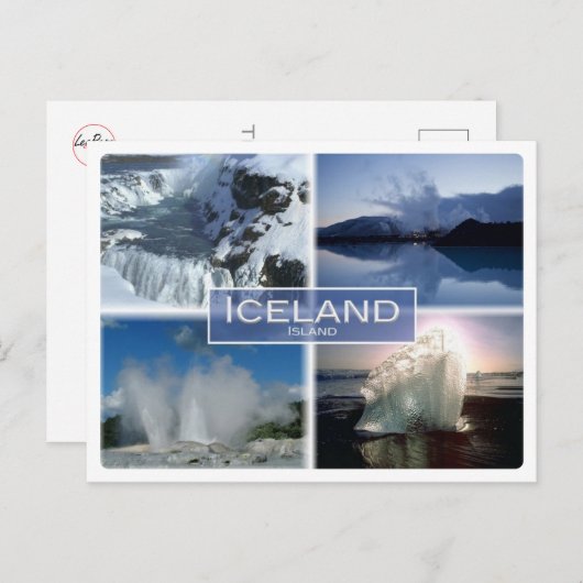 Carte Postale IS Island - Islande - (Devant / Derrière)