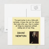 Carte Postale isaac newton (Devant / Derrière)