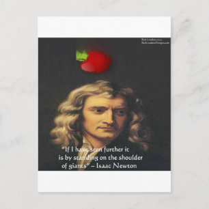 Carte Postale Isaac Newton "Épaules de Géants" Cadeaux de sagess