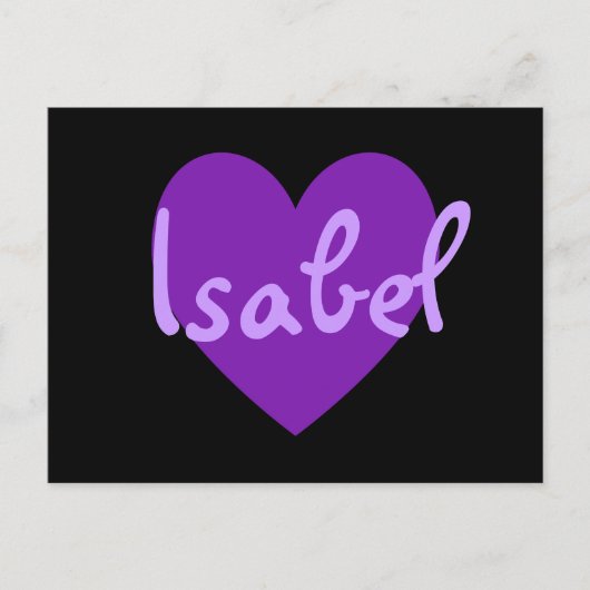 Carte Postale Isabel en violet (Devant)