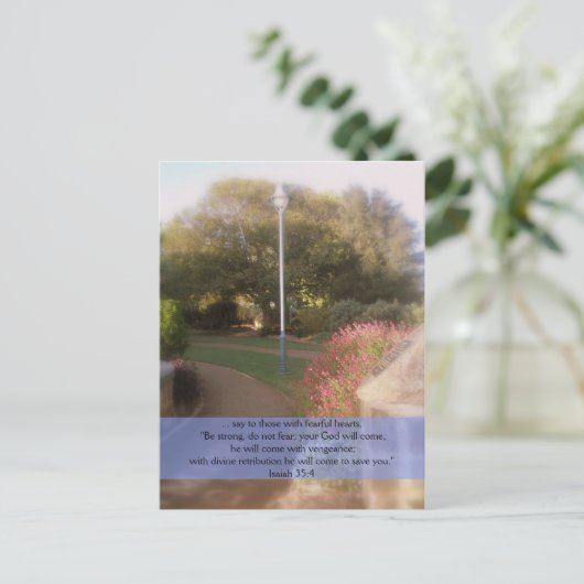 Carte Postale Isaiah 35:4 Christian scripture postcard (Debout devant)