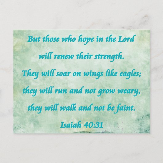 Carte Postale isaiah 40-31 (Devant)