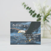 Carte Postale ISAIAH 40:31 Monter avec des ailes comme des ailes (Debout devant)