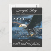 Carte Postale ISAIAH 40:31 Monter avec des ailes comme des ailes (Devant / Derrière)