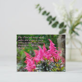 Carte Postale Isaïe 61:11 Pink Floral Inspirational (Debout devant)