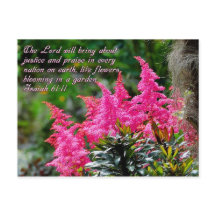 Isaïe 61:11 Pink Floral Inspirational