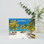 Carte Postale Isla Holbox Mexico Beautiful Beach with Palms  (Debout devant)