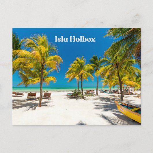 Carte Postale Isla Holbox Mexico Beautiful Beach with Palms  (Devant)