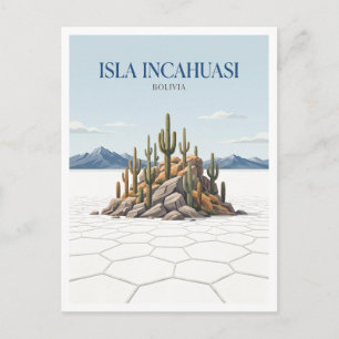 Carte Postale Isla Incahuasi Uyuni Bolivie