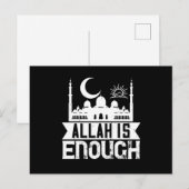 Carte Postale Islam - Allah suffit (Devant / Derrière)