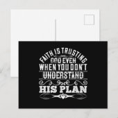 Carte Postale Islam - La foi fait confiance à Dieu (Devant / Derrière)