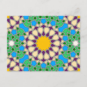 Carte Postale Islamic geometric patterns postcard