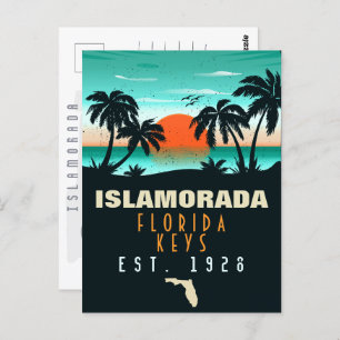 Carte Postale Islamorada Florida Retro Sunset Beach Souvenirs