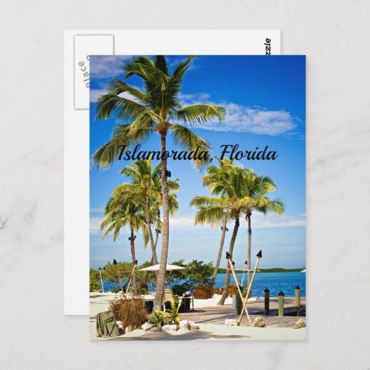 Carte Postale Islamorada, Floride Palmiers (Devant / Derrière)