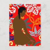 Carte Postale Island Girl, style Gauguin, (Devant)