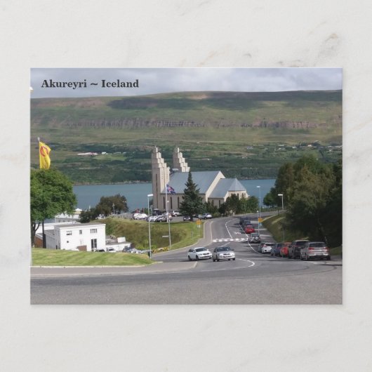 Carte Postale Islande, Akureyrarkirkja, Akureyri (Devant)