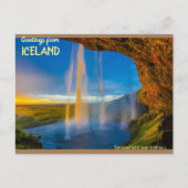 Carte Postale Islande - Cascade de Skogafoss (Devant)