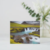 Carte Postale Islande Cascade Voyage (Debout devant)