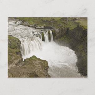 Carte Postale Islande. Chute d'eau de Hafragilsfoss dans