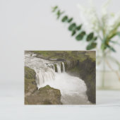Carte Postale Islande. Chute d'eau de Hafragilsfoss dans (Debout devant)