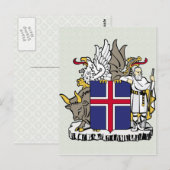 Carte Postale Islande Détail des armoiries (Devant / Derrière)