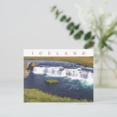Carte postale Islande Faxi Waterfall vue (Debout devant)