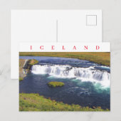 Carte postale Islande Faxi Waterfall vue (Devant / Derrière)