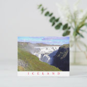 Carte postale Islande Gullfoss Waterfall vue (Debout devant)