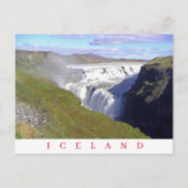 Carte postale Islande Gullfoss Waterfall vue (Devant)