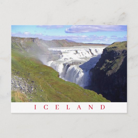 Carte postale Islande Gullfoss Waterfall vue (Devant)