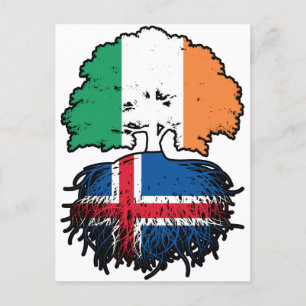 Carte Postale Islande Irlande Irlande Irlande Islande Drapeau de