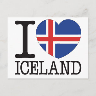 Carte Postale Islande Love v2