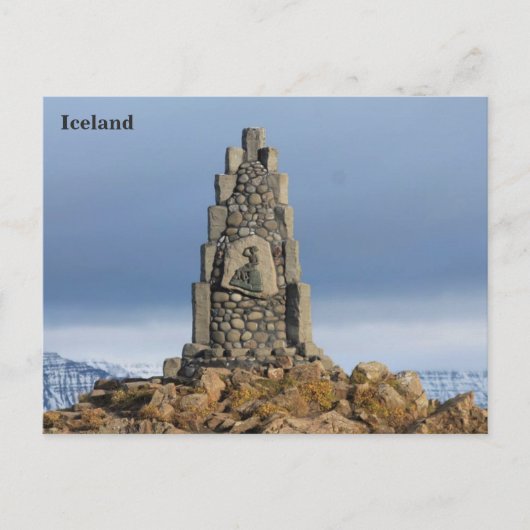 Carte Postale Islande, Monument Stephan Stephansson, Vatnsskard (Devant)