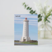 Carte Postale Islande, Phare d'Akranes (Debout devant)