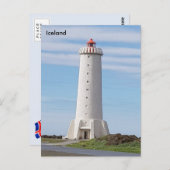 Carte Postale Islande, Phare d'Akranes (Devant / Derrière)