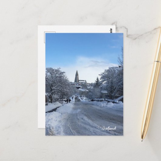 Carte Postale Islande Reykjavik (Devant/Arrière en situation)