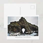 Carte Postale Islande, terre de glace & feu, roche de lave, sabl (Devant / Derrière)