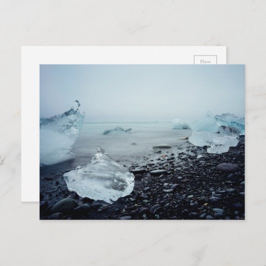 Carte Postale Islande Tourisme Ice Ocean Beach Belle nature (Devant / Derrière)