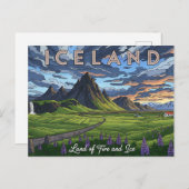 Carte Postale Islande Travel (Devant / Derrière)