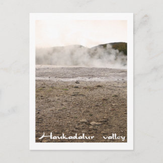 Carte Postale Islande, vallée de Haukadalur