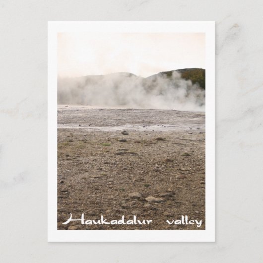 Carte Postale Islande, vallée de Haukadalur (Devant)