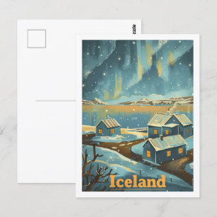 Carte Postale Islande Vintage célèbre Travel Place